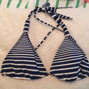 Kirra Navy and white striped bikini